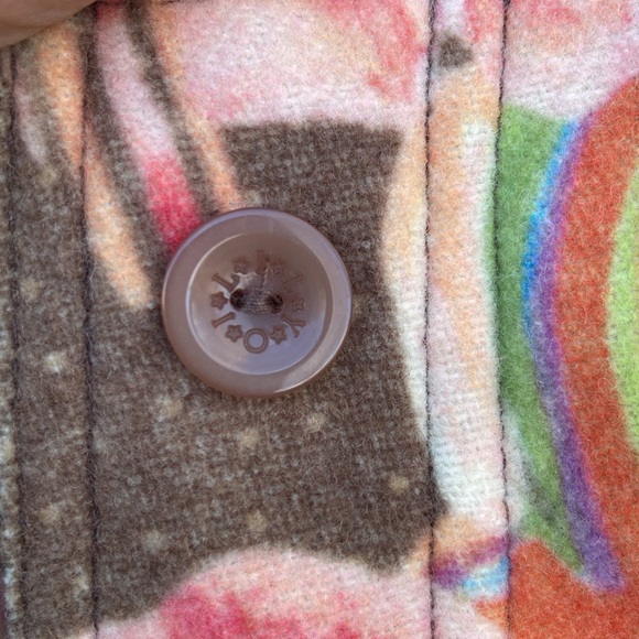 Oilily Vintage Y2K Floral Wool Blend Tie Front Blazer Jacket Women's Size M - Picture 6 of 11